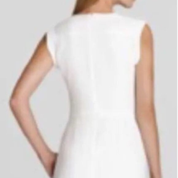 Theory Nev Cap Sleeve Tailored Slim Pencil Sheath Dress - Picture 9 of 10